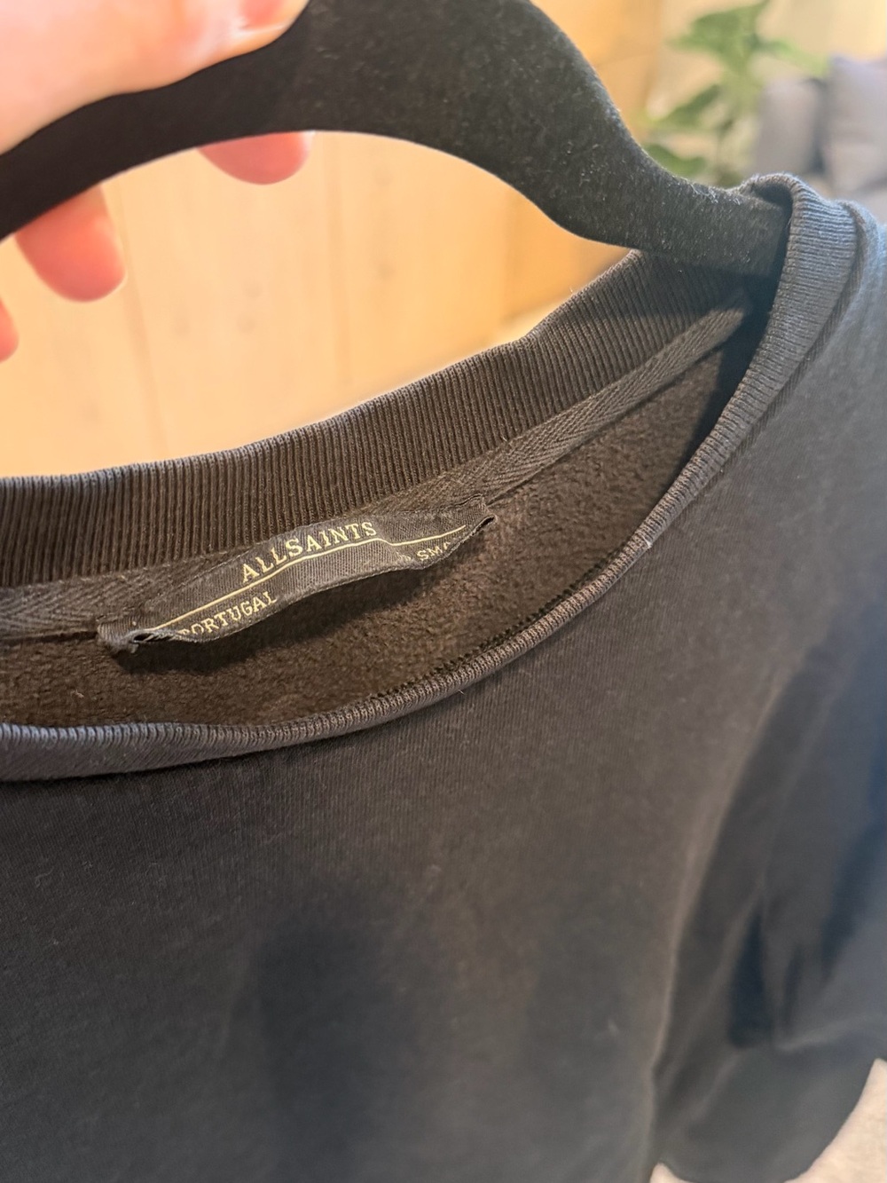 All Saints Black Crewneck Sweatshirt - Picture 2 of 2